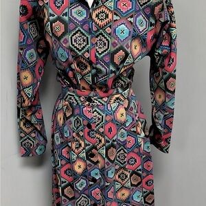 Vintage Western Aintree Button Up Shirt and Long Skirt Set